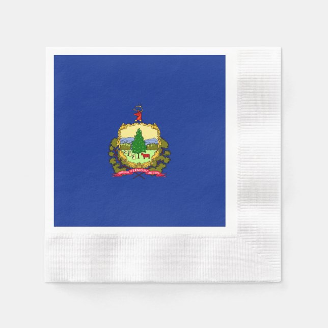 Vermont State Flag Design Napkin (Front)