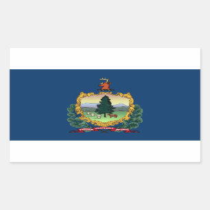 Vermont State Flag Rectangular Sticker
