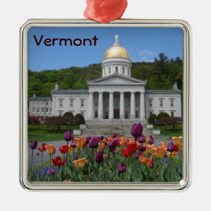 Vermont State House -Montpelier Metal Tree Decoration