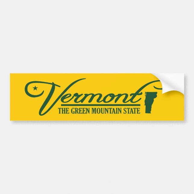 Vermont (State of Mine) Bumper Sticker (Front)