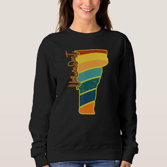 Vermont State Pride Sunset I Love Vermont Sweatshirt (Front)