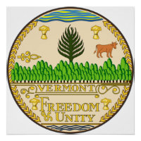 Vermont state seal america republic symbol flag us