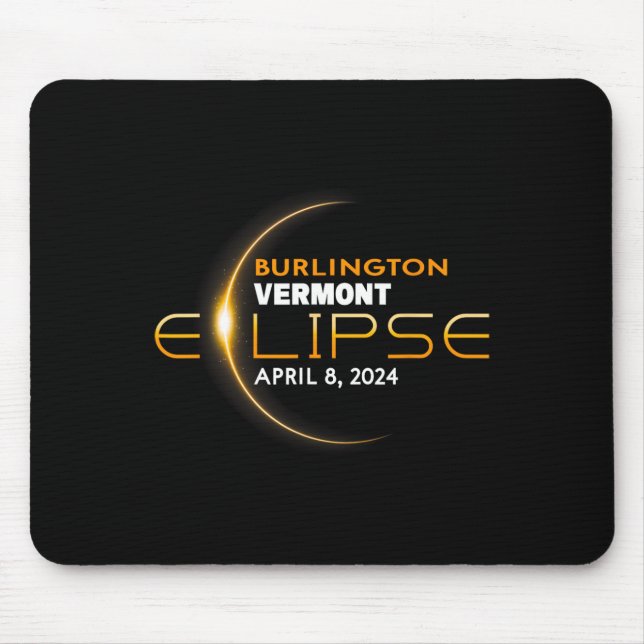 Vermont Total Solar Eclipse 2024  Mouse Pad (Front)