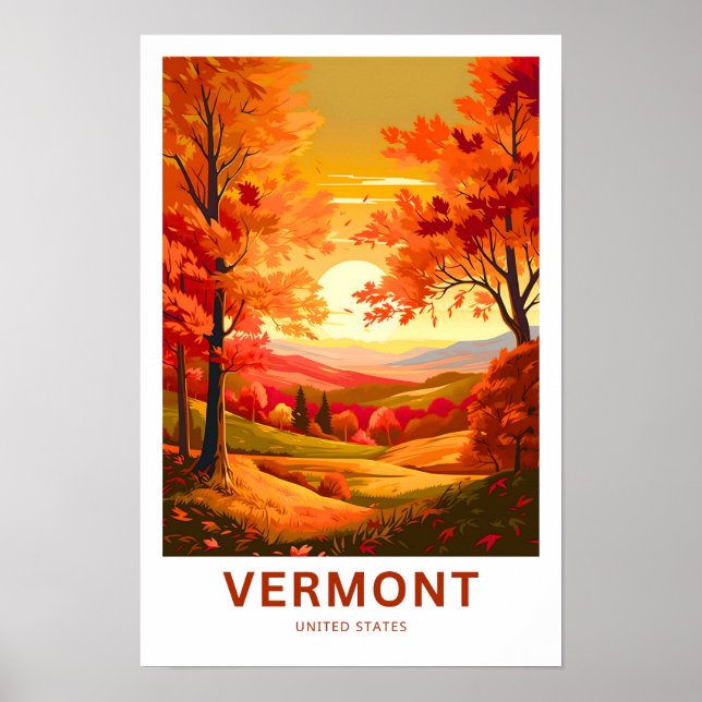 Vermont United States Travel Print (Front)