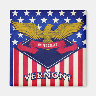 Vermont USA Flag Magnet