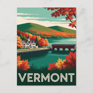 Vermont USA Green Mountains And New England Travel Postcard