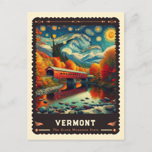 Vermont   Vincent Van Gogh Inspired Postcard