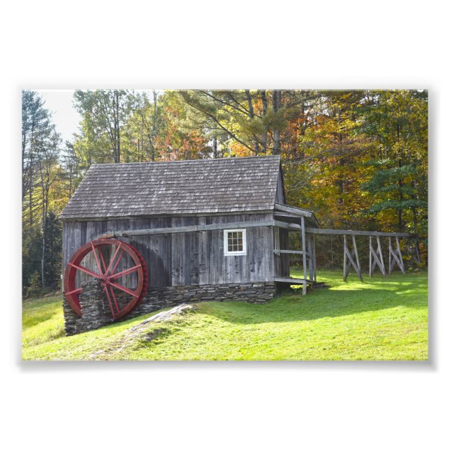 Vermont Vintage Gristmill Photo Print (Front)