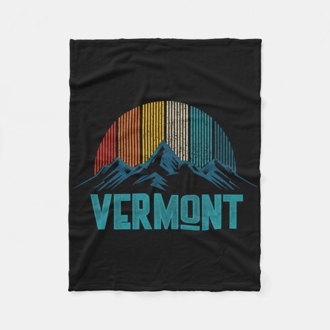 Vermont Vintage Souvenir  Fleece Blanket (Front)