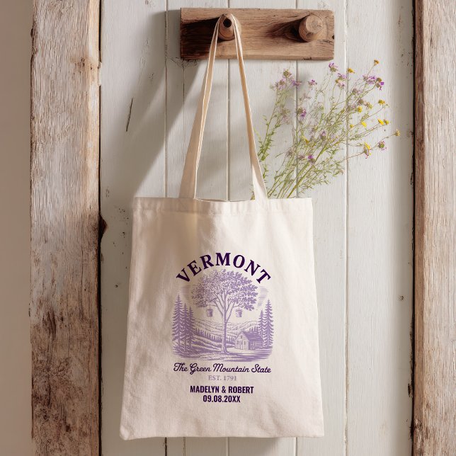 Vermont Wedding Welcome Bag, State Love Tote Bag (Creator Uploaded)