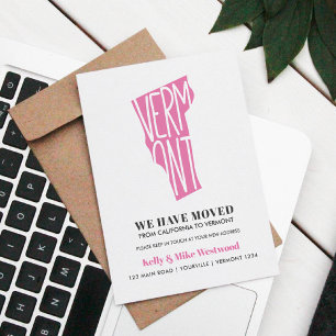 VERMONT We've moved New address New Home Postcard