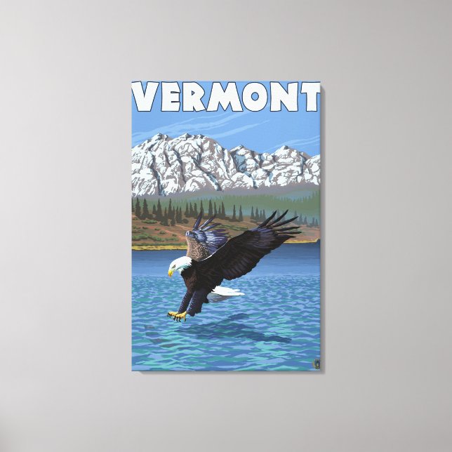 VermontEagle Fishing Canvas Print (Front)