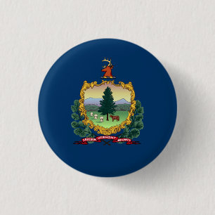 Vermonter Flag, Flag of Vermont 3 Cm Round Badge