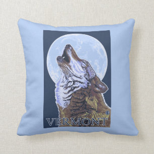 VermontHowling Wolf Cushion