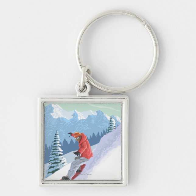 VermontSnowboarder Scene Key Ring (Front)