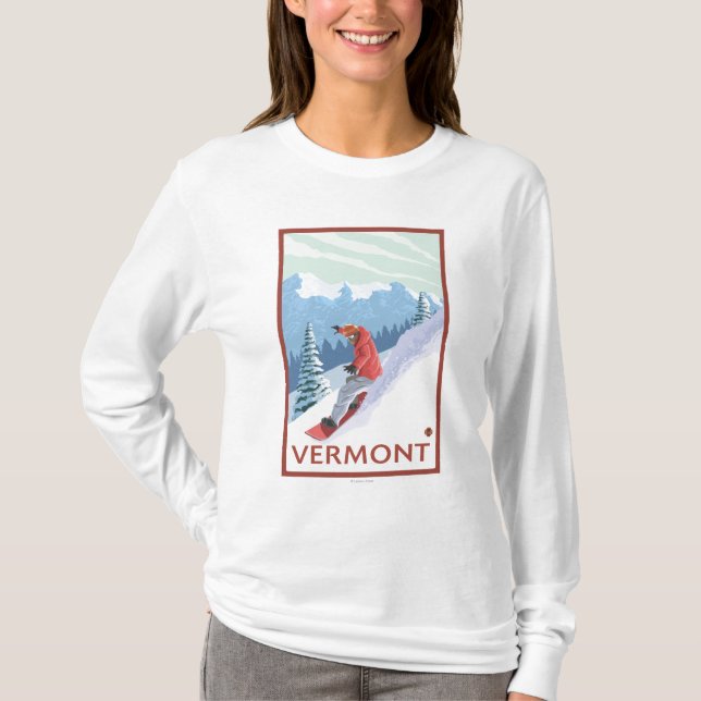 VermontSnowboarder Scene T-Shirt (Front)