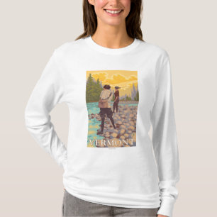 VermontWomen Fly Fishing Scene T-Shirt