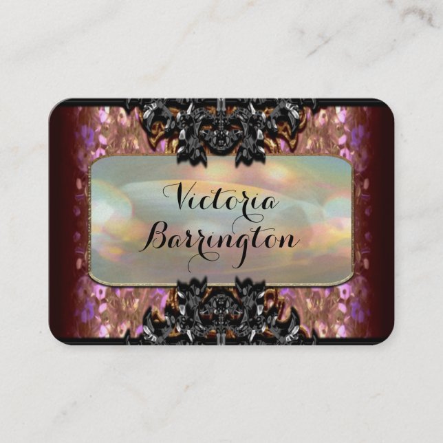 Vermothe Petal 2.5" Pearl Professional Business Card (Front)