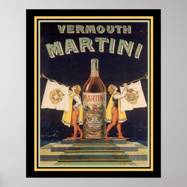 Vermouth Martini Vintage Ad Poster 16 x 20 (Front)