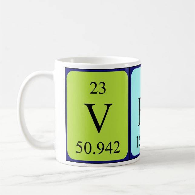 Vern periodic table name mug (Left)