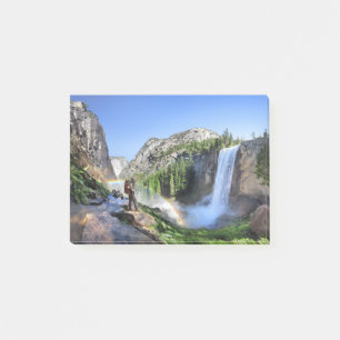 Vernal Fall Hiker and Rainbow - Yosemite Post-it Notes
