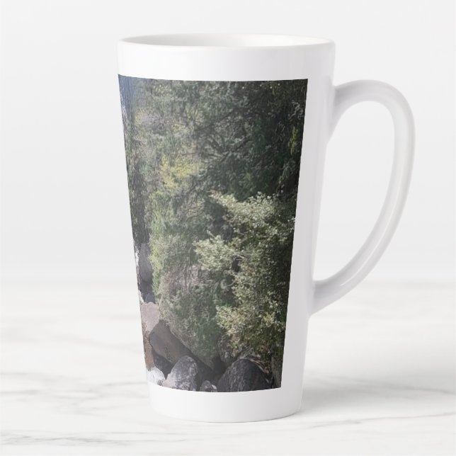 Vernal Falls downstream view Latte Mug (Right)