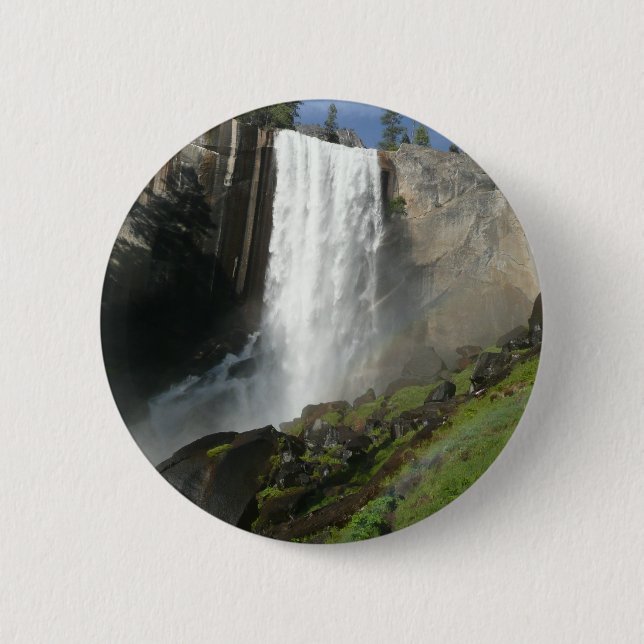 Vernal Falls I in Yosemite National Park 6 Cm Round Badge (Front)