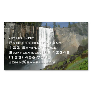 Vernal Falls I in Yosemite National Park Magnetic Business Card