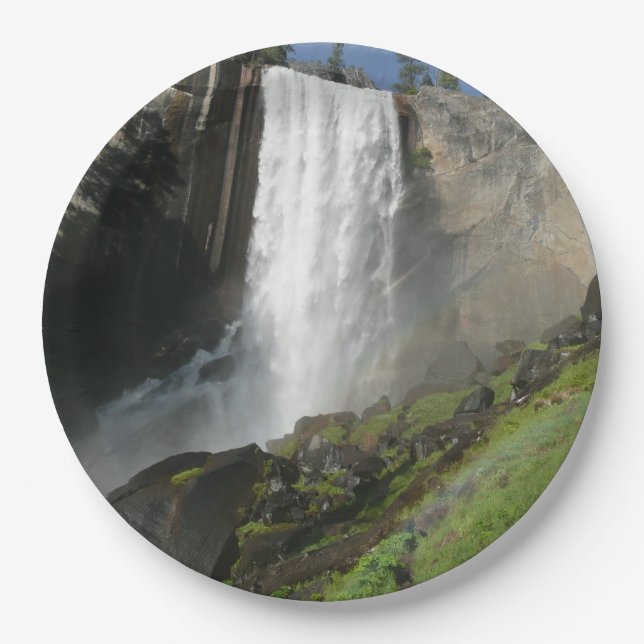 Vernal Falls I in Yosemite National Park Paper Plate (Front)