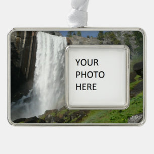 Vernal Falls I in Yosemite National Park Silver Plated Framed Ornament