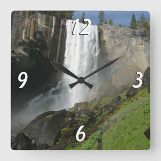 Vernal Falls I in Yosemite National Park Square Wall Clock