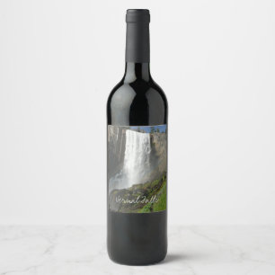 Vernal Falls I in Yosemite National Park Wine Label