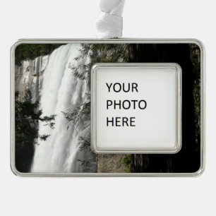 Vernal Falls III at Yosemite National Park Silver Plated Framed Ornament