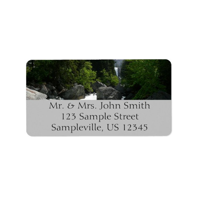 Vernal Falls in the Distance at Yosemite Label (Front)