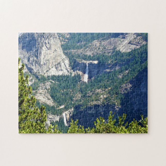 Vernal & Nevada Falls from Glacier Point, CA Jigsaw Puzzle (Horizontal)