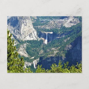Vernal & Nevada Falls from Glacier Point, CA Postc Postcard