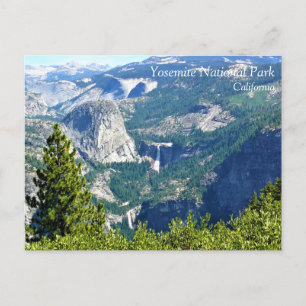 Vernal & Nevada Falls from Glacier Point, CA Postc Postcard