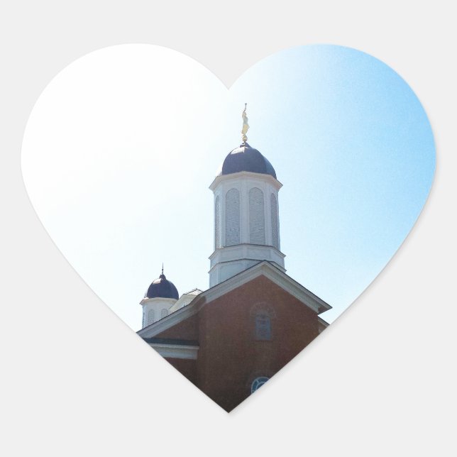 vernal utah lds mormon temple heart sticker (Front)