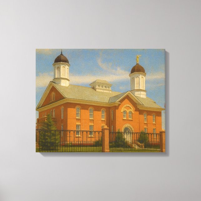 Vernal Utah Temple Painting™ LDS Wall Art Canvas (Front)