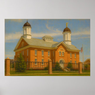 Vernal Utah Temple Painting™ LDS Wall Art Poster