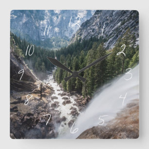 Vernall Fall and Mist Trail Square Wall Clock