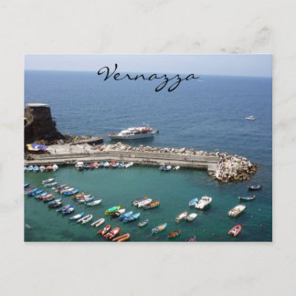 vernazza boats postcard