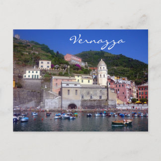 vernazza church postcard