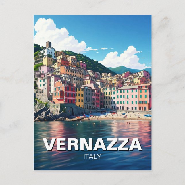 Vernazza, Cinqua Terra Magnet Postcard (Front)