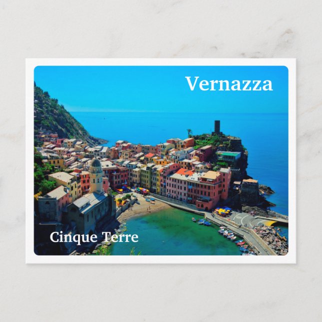 VERNAZZA - Cinque Terre  - Liguria - PANORAMA - Postcard (Front)