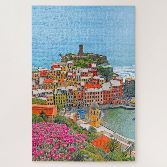 VERNAZZA  - Cinque Terre - panorama - Liguria - Jigsaw Puzzle (Vertical)