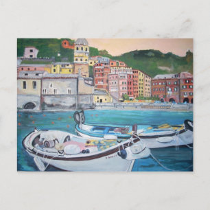 Vernazza Harbour Greetings Postcard