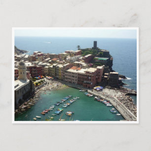 vernazza harbour postcard