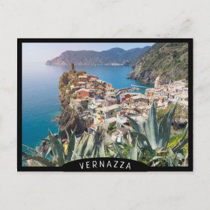 Vernazza town in the Cinque Terre Postcard