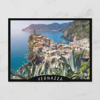 Vernazza town in the Cinque Terre Postcard